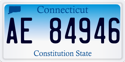 CT license plate AE84946