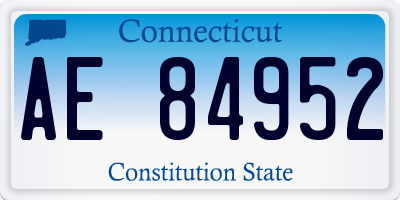 CT license plate AE84952