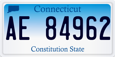 CT license plate AE84962