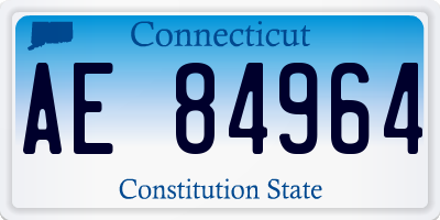 CT license plate AE84964