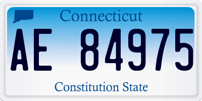 CT license plate AE84975