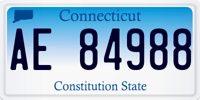 CT license plate AE84988