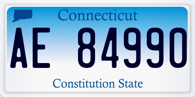 CT license plate AE84990