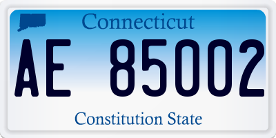 CT license plate AE85002