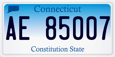 CT license plate AE85007