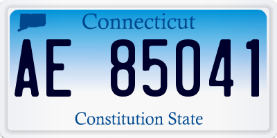 CT license plate AE85041