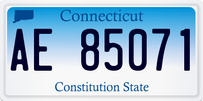 CT license plate AE85071