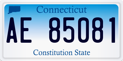 CT license plate AE85081