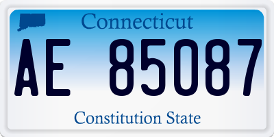 CT license plate AE85087