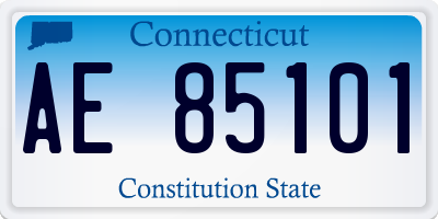 CT license plate AE85101