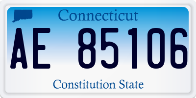 CT license plate AE85106