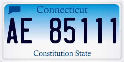 CT license plate AE85111