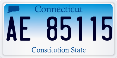 CT license plate AE85115