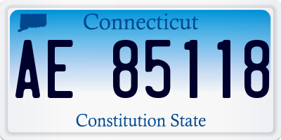 CT license plate AE85118