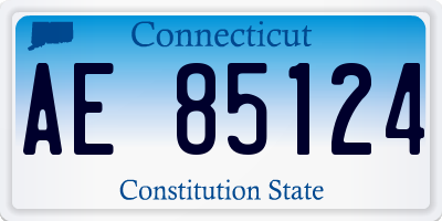 CT license plate AE85124
