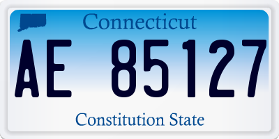 CT license plate AE85127