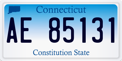 CT license plate AE85131