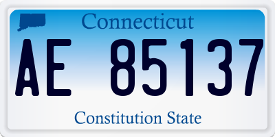 CT license plate AE85137