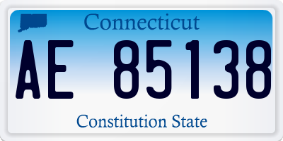 CT license plate AE85138