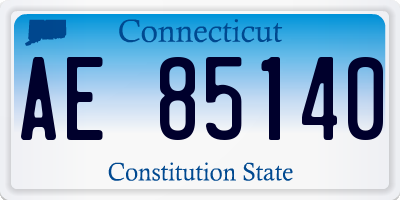 CT license plate AE85140