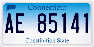 CT license plate AE85141