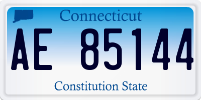 CT license plate AE85144