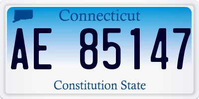 CT license plate AE85147