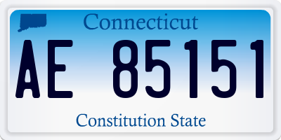 CT license plate AE85151