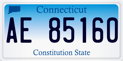 CT license plate AE85160