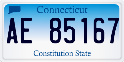CT license plate AE85167