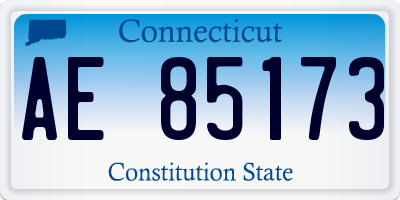 CT license plate AE85173