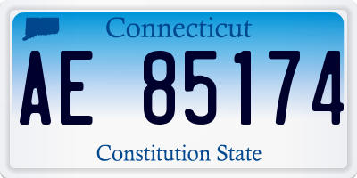 CT license plate AE85174