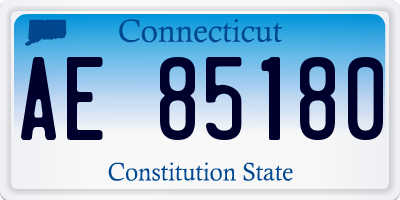 CT license plate AE85180