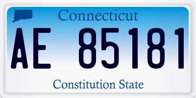 CT license plate AE85181