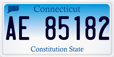 CT license plate AE85182