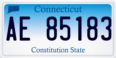 CT license plate AE85183