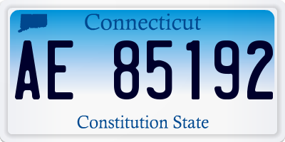 CT license plate AE85192