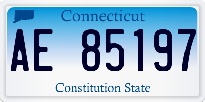 CT license plate AE85197