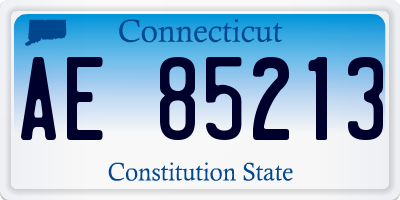 CT license plate AE85213