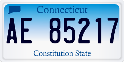 CT license plate AE85217