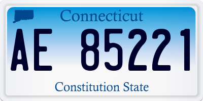 CT license plate AE85221