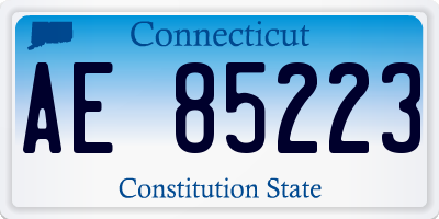 CT license plate AE85223