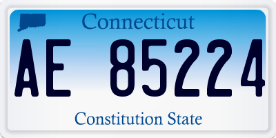 CT license plate AE85224