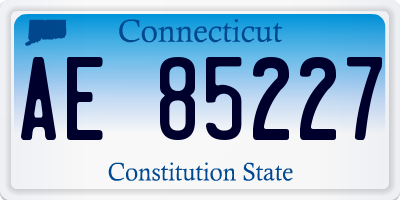 CT license plate AE85227