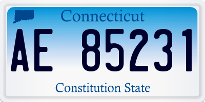 CT license plate AE85231