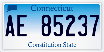 CT license plate AE85237