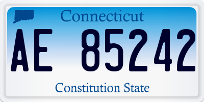 CT license plate AE85242