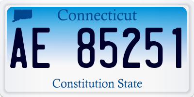 CT license plate AE85251