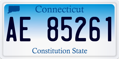 CT license plate AE85261
