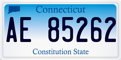 CT license plate AE85262